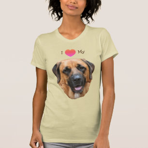 T-shirt J'aime de tout mon cœur mon chien Mastiff
