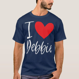 T-shirt J'aime Debbie Nom Personnalisé Fille Femme Meilleu