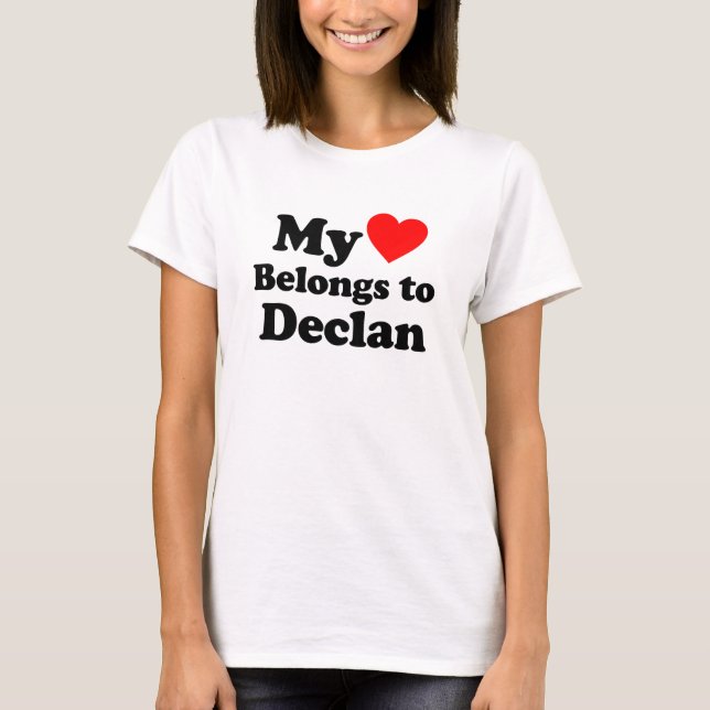 T-shirt J'aime Declan (Devant)
