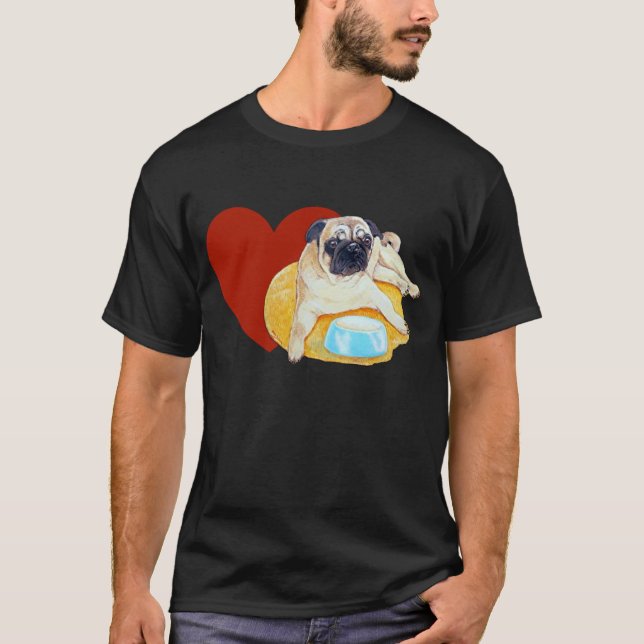 T-shirt J'aime des carlins ! (Devant)
