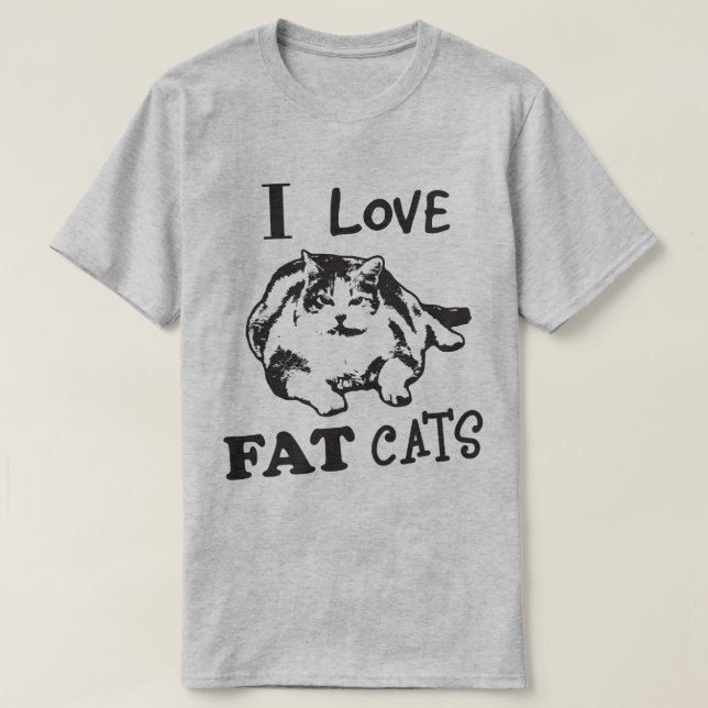 T-SHIRT J'AIME DES CHATS DE FAT ! (Design devant)