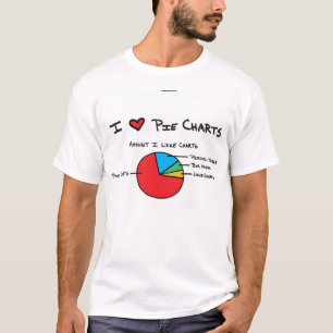 T-shirt J'aime des diagrammes en secteurs