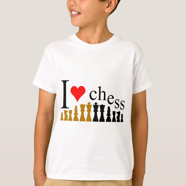 T-shirt J'aime des échecs (Devant)