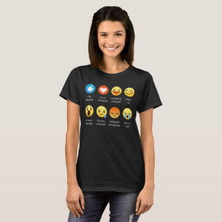 T-shirt J'aime des énonciations sociales d'émoticône de