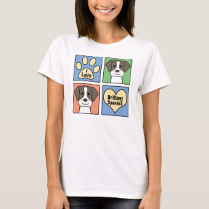 T-shirt J'aime des épagneuls de Bretagne