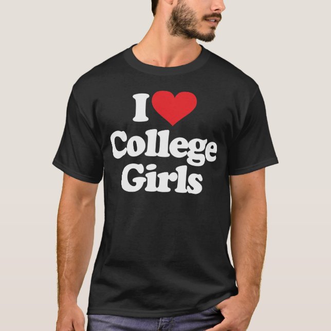 T-shirt J'aime des étudiantes - blanc (Devant)