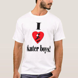 T-shirt J'aime des garçons de patineur
