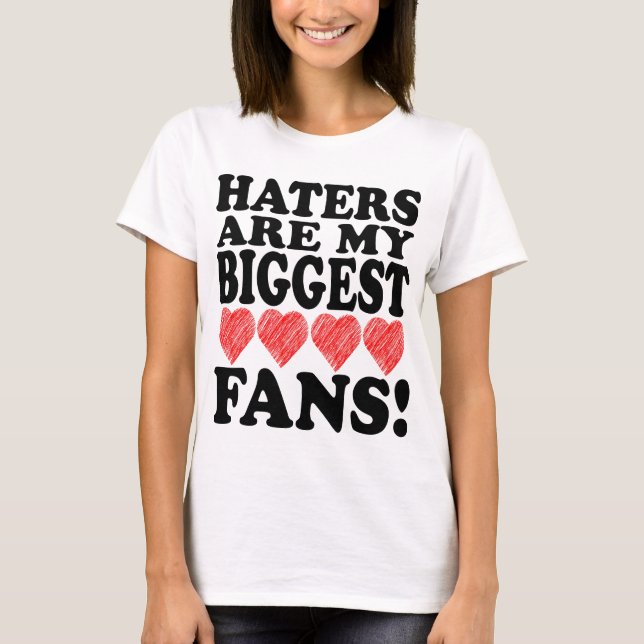 T-shirt J'aime des haineux que le cool de coeur d'art (Devant)