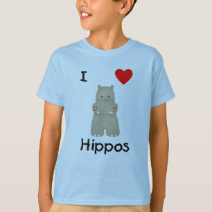 T-shirt J'aime des hippopotames (3)