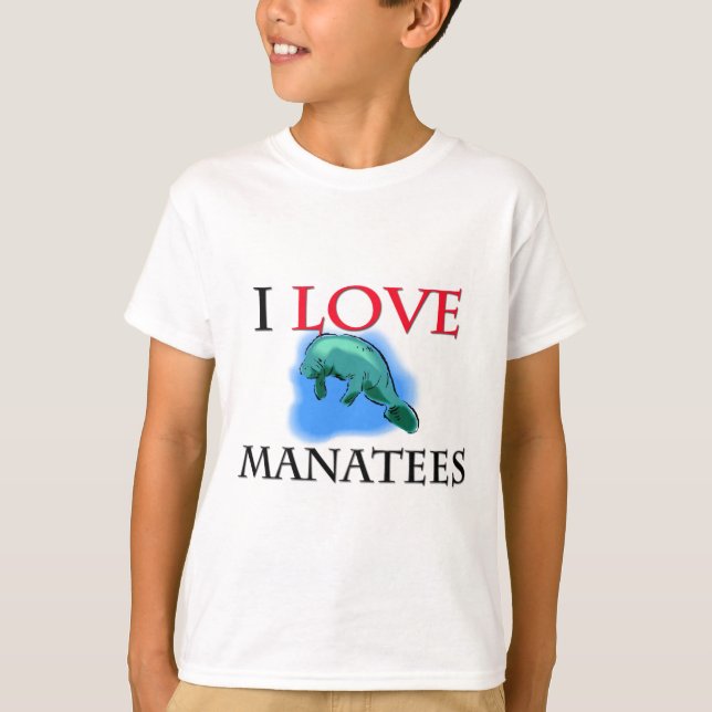T-shirt J'aime des lamantins (Devant)