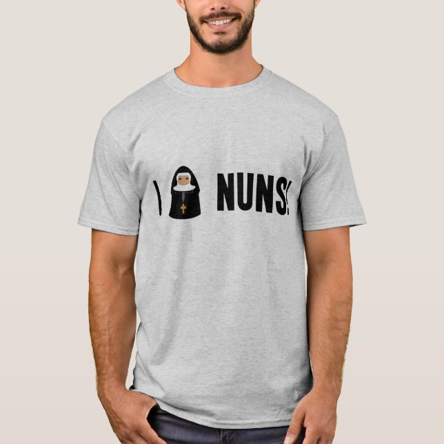 T-shirt J'aime des nonnes (Devant)