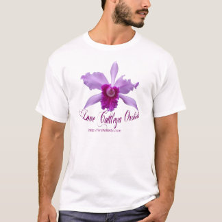 T-shirt J'aime des orchidées de Cattleya