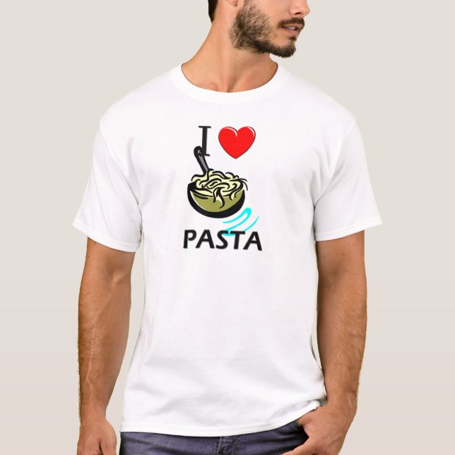 T-shirt J'aime des pâtes (Devant)