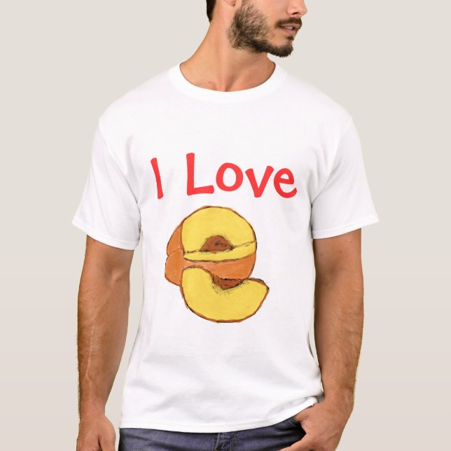 T-shirt J'aime des pêches (Devant)