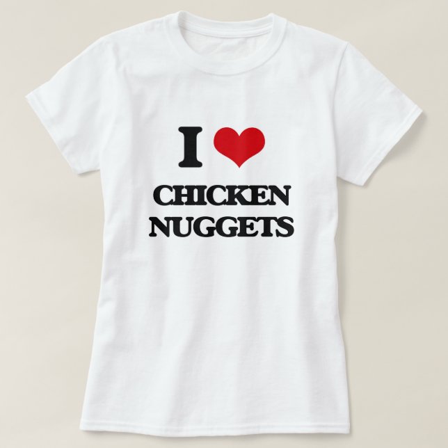 T-shirt J'aime des pépites de poulet (Design devant)