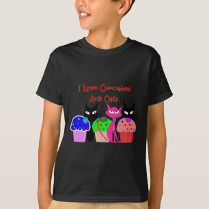 T-shirt "J'aime des petits gâteaux et des chats"--Cadeaux