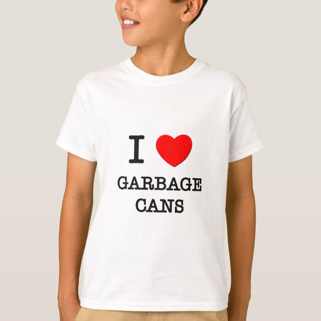 T-shirt J'aime des poubelles (Devant)