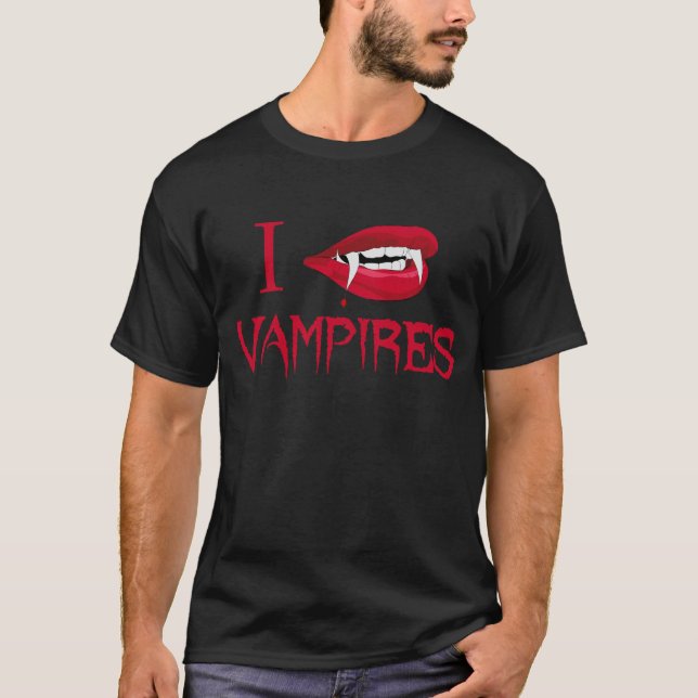 T-shirt J'aime des vampires (Devant)