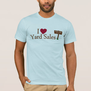 T-shirt J'aime des ventes de bric-à-brac