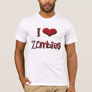 T-shirt j'aime des zombis