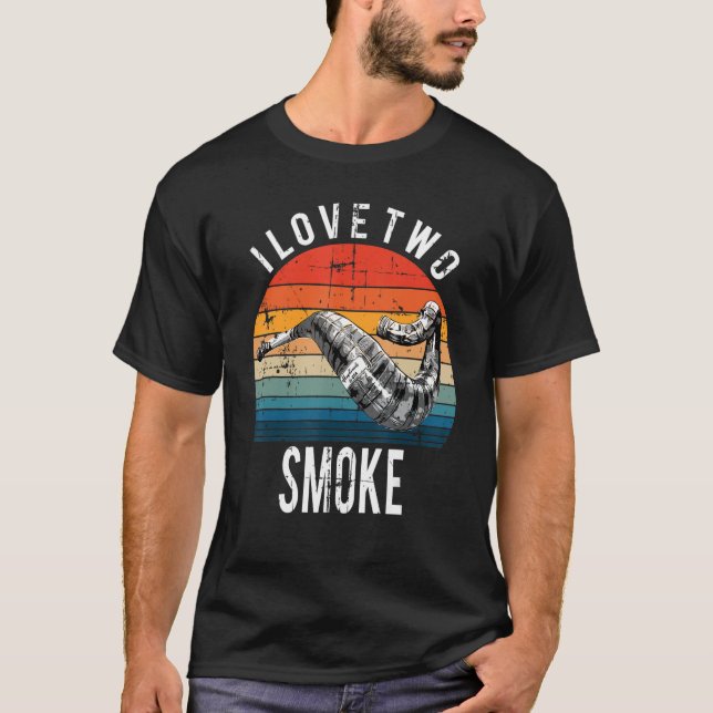 T-shirt J'aime deux fumée deux AVC pour Motocross ou Racin (Devant)