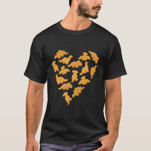 T-shirt J'Aime Dino Poulet Nuggets Dinosaur Nuggets