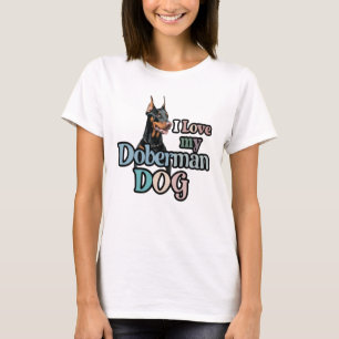 T-shirt J'aime Doberman Dog