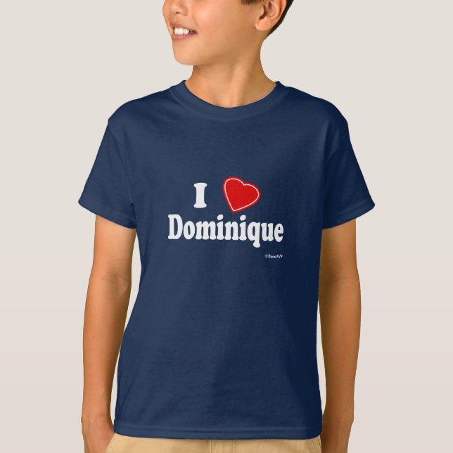 T-shirt J'aime Dominique (Devant)