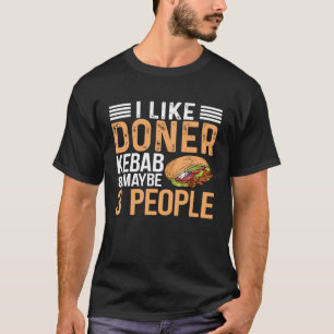 T-shirt J'Aime Doner Kebab Et Peut-Être 3 Personnes Kebab 