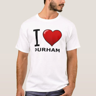 T-SHIRT J'AIME DURHAM, OR - LA CAROLINE DU NORD