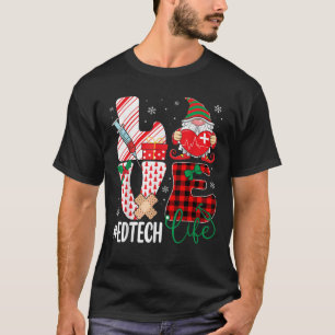 T-shirt J'aime ED TECH Drôle Gnome Infirmière Stethoscope 