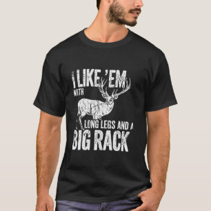 T-shirt J'Aime Em Long Jambes Big Rack Deer Chasse En Plei
