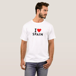 T-shirt J'aime Espagne pays comme voyage de coeur tourisme