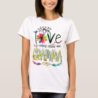 T-shirt J'Aime Être Appelé Gramma Tournesol Mères Drôle