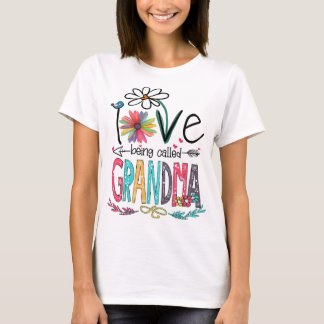 T-shirt J'Aime Être Appelée Grand-Mère Mimi Nana Gigi Love
