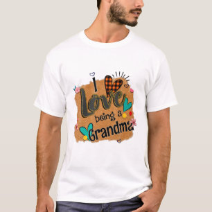 T-shirt J'aime être grand-mère léopard Bonne fête des mère