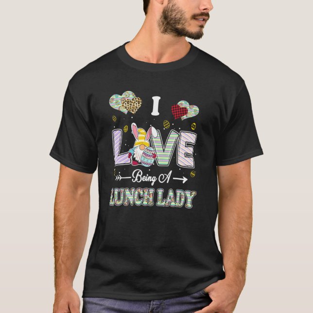 T-shirt J'Aime Être Le Déjeuner Dame de Pâques Enseignant (Devant)