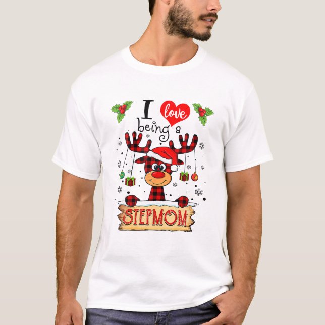 T-shirt J'Aime Être Un Rindeer Stepmere Noël Drôle Xm (Devant)