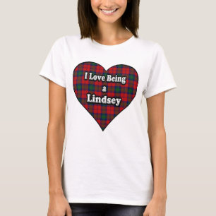 T-shirt J'aime être un tartan de Lindsay de clan de