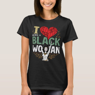 T-shirt J'aime être une femme noire