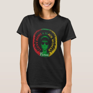 T-shirt J'Aime Être Une Femme Noire Infirmière Noire Histo