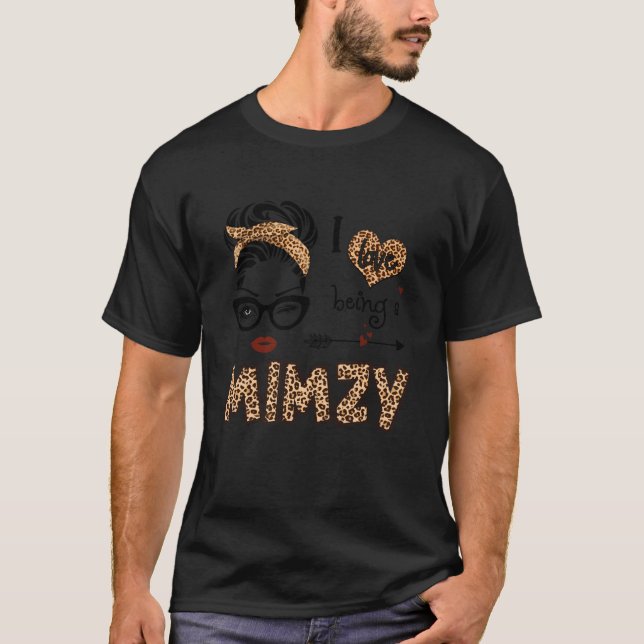T-shirt J'Aime Être Une Fête Des Mères Léopards Mimzy (Devant)