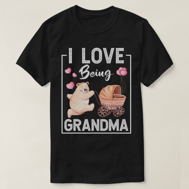 T-shirt J'Aime Être Une Grand-Mère Valentine Cadeaux Homme (Design devant)