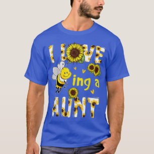 T-shirt J'Aime Être Une Tante Abeille De Tournesol, Fête D