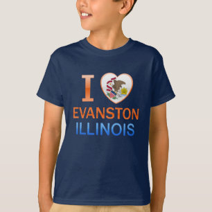 T-shirt J'aime Evanston, IL