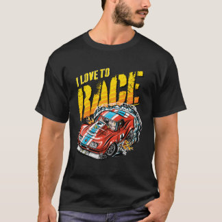 T-shirt J'Aime Faire De La Course En Voiture