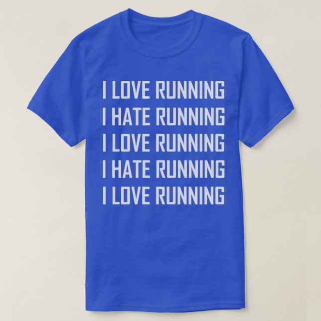 T-shirt J'Aime Faire De La Haine Courir Drôle (Design devant)
