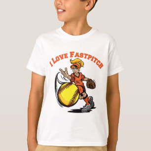 T-shirt J'aime Fastpitch, orange