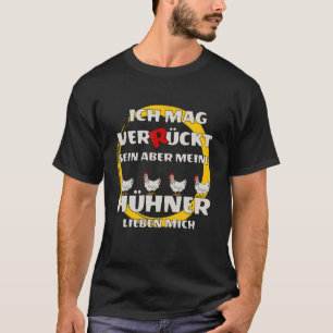 T-shirt J'aime fou mais mes poules m'aiment