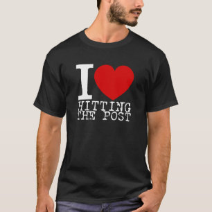 T-shirt J'aime frapper le poteau (blanc)